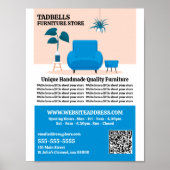Blue Salon - Möbelgeschäft Vertrieb Poster (Vorne)