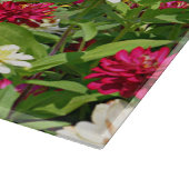 Blue Salvia und Zinnia Garden Floral Schneidebrett (Ecke)
