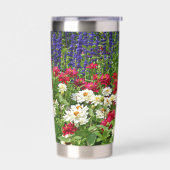 Blue Salvia und Zinnias Floral Thermobecher (Links)