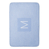 Blue Same Komon (Haihaut) Mit Monogramm Badematte (Vorderseite Vertikal)