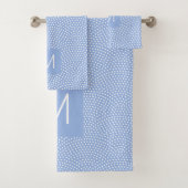 Blue Same Komon Mit Monogramm Badhandtuch Set (Insitu)