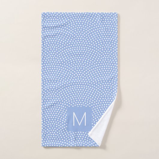 Blue Same Komon Mit Monogramm Badhandtuch Set (Handtuch)