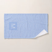 Blue Same Komon Mit Monogramm Badhandtuch Set (Handtuch)