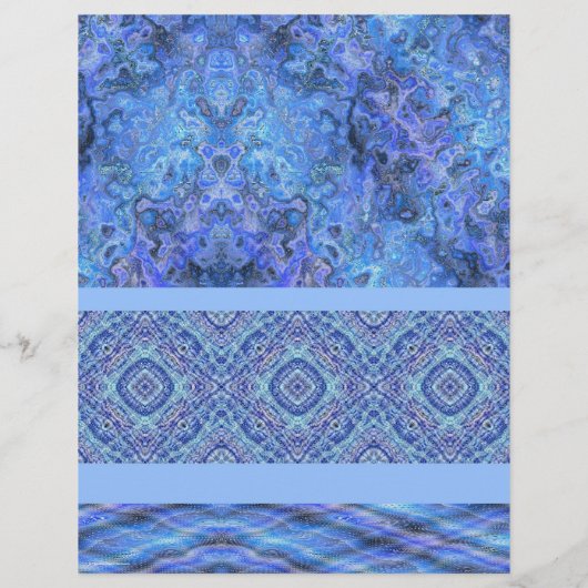 Blue Sampler Bulk Scrapbook Paper Pages Flyer (Hinten)