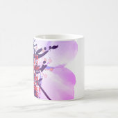 Blue Samurai & Cherry Blossom Ink Art Motivational Kaffeetasse (Mittel)