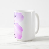 Blue Samurai & Cherry Blossom Ink Art Motivational Kaffeetasse (VorderseiteRechts)