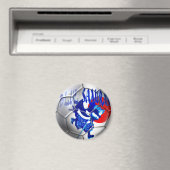 Blue Samurais - Samurai Blue Japan Soccer Gifts Magnet (In Situ (Geschirrspüler))
