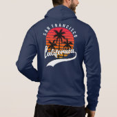 Blue San Francisco Fleece Zip Hoodie (Rückseite)