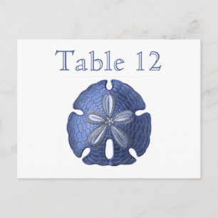 Blue Sand Dollar Empfang Tischnummern