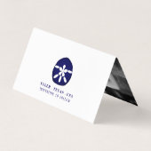 Blue Sand Dollar, Foto Save the Date Card Visitenkarten (Rückseite)