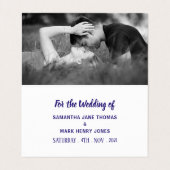 Blue Sand Dollar, Foto Save the Date Card Visitenkarten (Innenseite Aufgefaltet)