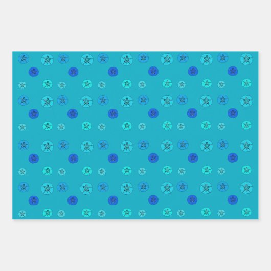 Blue Sand Dollar Geschenkpapier Set (Vorderseite 2)