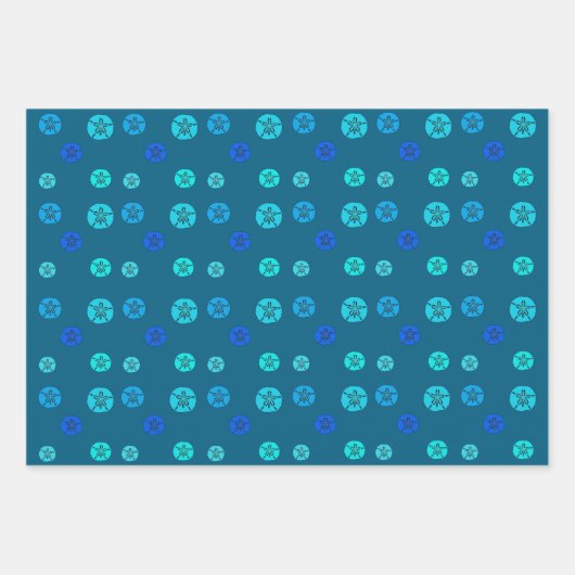 Blue Sand Dollar Geschenkpapier Set (Vorderseite)