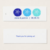 Blue Sand Dollar Gift Tags (Vorne & Hinten)
