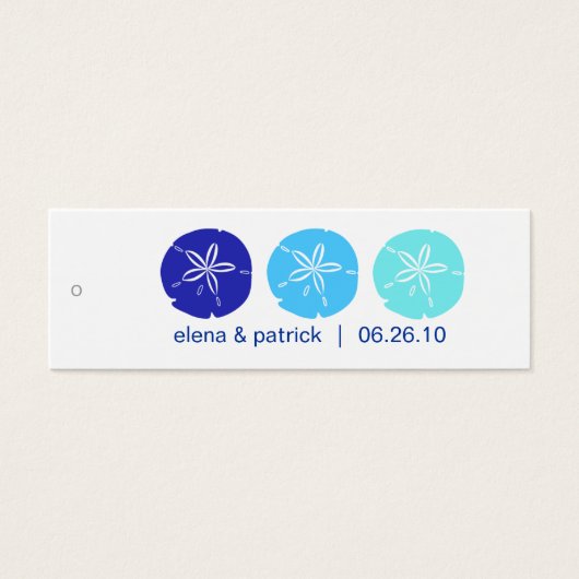 Blue Sand Dollar Gift Tags (Vorderseite)
