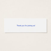 Blue Sand Dollar Gift Tags (Rückseite)