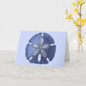 Blue Sand Dollar Karte (Gelbe Blume)