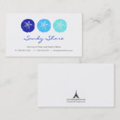 Blue Sand Dollar Mommy Cards / Telefonnummerkarte (Vorne/Hinten)