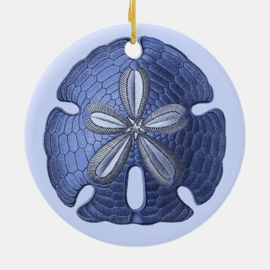 Blue Sand Dollar Ornament (Hinten)