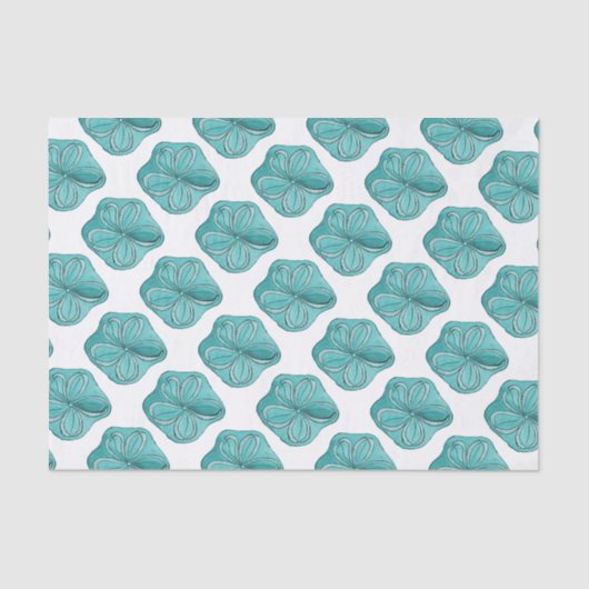 Blue Sand Dollar Seidenpapier (Vorderseite)