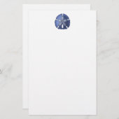 Blue Sand Dollar Stationery Briefpapier (Vorne/Hinten)