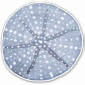 Blue Sand Dollar Sticker oder Label (Vorderseite)
