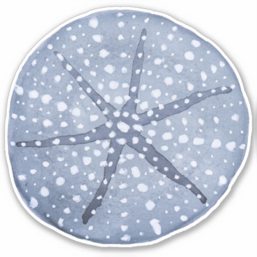 Blue Sand Dollar Sticker oder Label (Vorderseite)