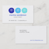 Blue Sand-Dollar-Visitenkarten Visitenkarte (Vorne/Hinten)