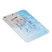 Blue Sand Dollar Wedding Save the Date Magnet (Rechte Seite)