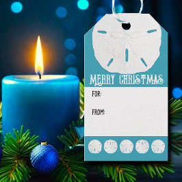 Blue Sand Dollars Beach Weihnachten Geschenkanhänger