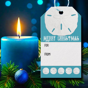 Blue Sand Dollars Beach Weihnachten Geschenkanhänger