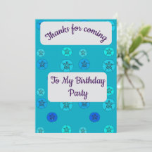 Blue Sand Dollars Dankeschön Karte