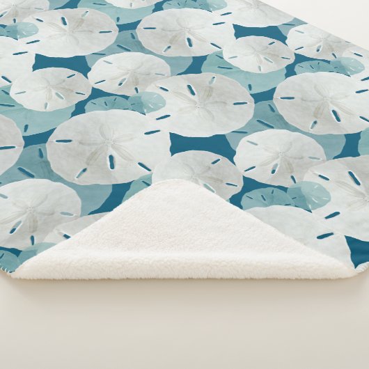 Blue Sand Dollars Muster Küste Sherpadecke (3/4)