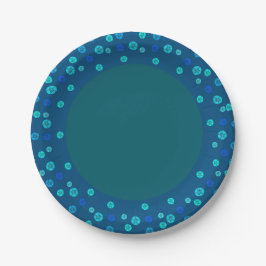 Blue Sand Dollars Pappteller