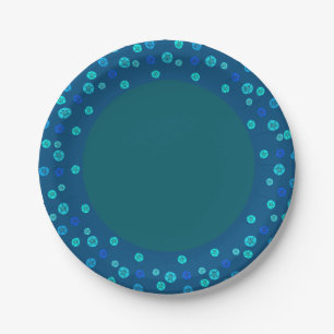 Blue Sand Dollars Pappteller
