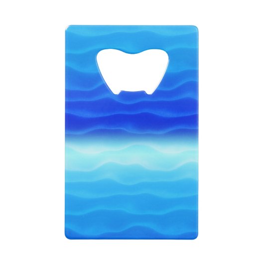 Blue Sand Dunes Abstrakt Kreditkarten Flaschenöffner (Vorderseite)