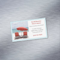 Blue Sand Red Chairs Agency Reisebüro Agent Beach