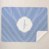 Blue Sand Ripples Monogram Sherpa Blanket Sherpadecke (Vorderseite (Horizontal))