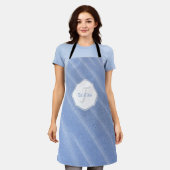 Blue Sand Ripples Personalisierte Schürze (Getragen)
