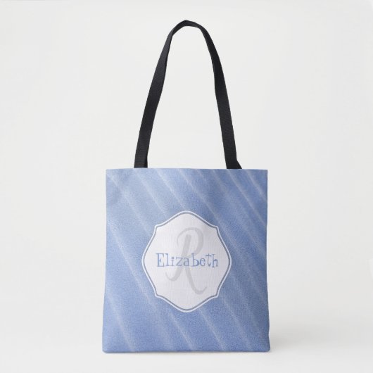 Blue Sand Ripples Personalisierte Tasche (Vorderseite)