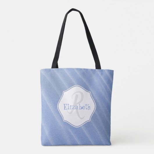 Blue Sand Ripples Personalisierte Tasche (Rückseite)