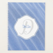 Blue Sand Ripples Personalisierter Planer (Vorderseite)