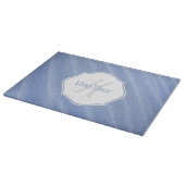 Blue Sand Ripples Personalisiertes Cutting Board Schneidebrett (Ecke)