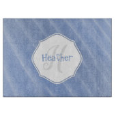 Blue Sand Ripples Personalisiertes Cutting Board Schneidebrett (Vorderseite)