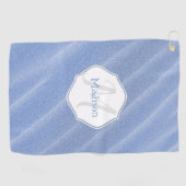 Blue Sand Ripples Personalisiertes Golfhandtuch (Horizontal)