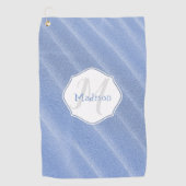 Blue Sand Ripples Personalisiertes Golfhandtuch (Vorderseite)