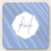 Blue Sand Ripples Personalized Coaster Getränkeuntersetzer (Vorderseite)