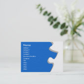 Blue Sandstone Puzzle Visitenkarte (Stehend Vorderseite)