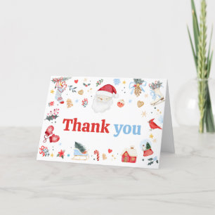 Blue Santa Baby Baby Baby Dusche Dankeskarte