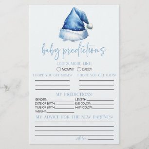 Blue Santa Baby Dusche Prognosen Aktivität Briefpapier